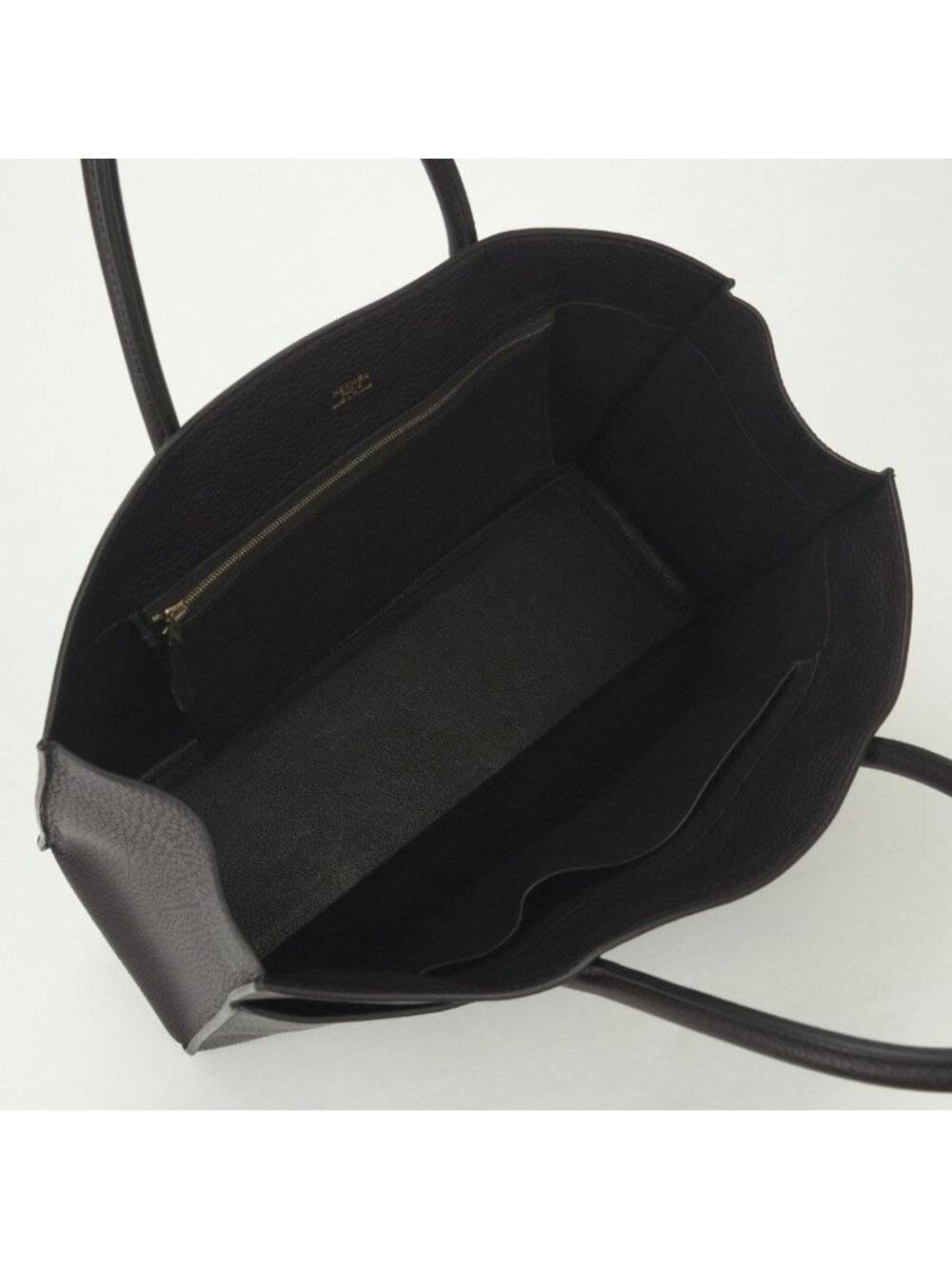 Hermes White Bus GM Tote Togo Chocolate Brown Gold Handbag Business Briefcase - Picture 8 of 8